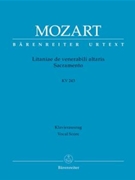 Litaniae De Venerabili Altaris Sacrament by Mozart Wolfgang Amadeus - Focke Martin - for SATB (K243)