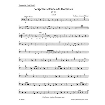 Vesperae solennes de Dominica K. 321 by Mozart Wolfgang Amadeus for