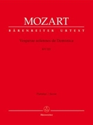 Vesperae Solennes De Dominica K321 by Mozart Wolfgang Amadeus for Full Score
