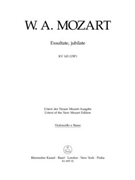 Exsultate Jubilate by Mozart Wolfgang Amadeus for Cello/Bass