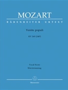 Venite Populi by Mozart Wolfgang Amadeus - Kohs Andreas - for SATB