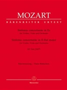 Sinfonia Concertante In E-flat Kv 364 by Mozart Wolfgang Amadeus - Topel Michael - for Str Duet W (Vln and Vla W/pf Reduc)