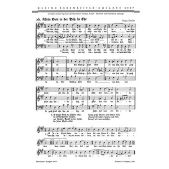 Allein Gott in der Hoh sei Ehr - Herr Gott dich loben wir (Te deum) Nr. 25 26 -2 Chorsatze- (aus " by Distler Hugo for Mixed Choir