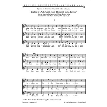 Ach Gott vom Himmel sieh darein -Liedmotette- (aus "Der Jahrkreis" op. 5) by Distler Hugo for Female cho