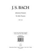 St John Passion BWV 245 by Bach Johann Sebastian - Mendel Arthur - for Set Of Par