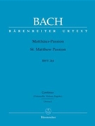 St Matthew Passion - Orch 1 Cello by Bach Johann Sebastian for Vcl (Orch 1 Cello)