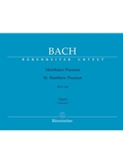 St Matthew Passion - Orch 1 Organ by Bach Johann Sebastian for Organ (Orch 1 Organ)