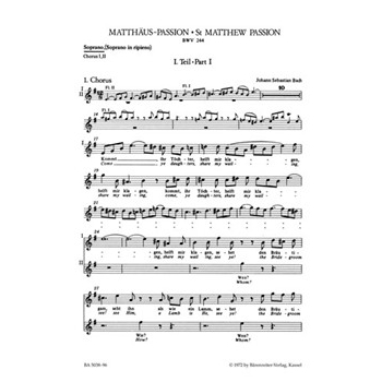 St. Matthew Passion BWV 244 by Bach Johann Sebastian for