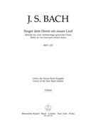 Singet dem Herrn ein neues Lied B major BWV 225 -Motet for two Mixed choirs- by Bach Johann Sebastian for