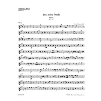 Jesu meine Freude for five-part Mixed choir E minor BWV 227 -Motet- by Bach Johann Sebastian for
