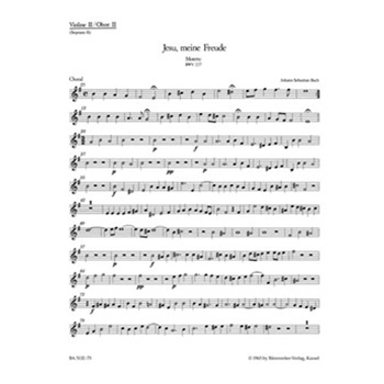 Jesu meine Freude for five-part Mixed choir E minor BWV 227 -Motet- by Bach Johann Sebastian for