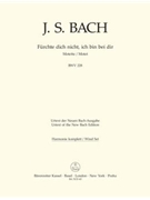 Fuerchte dich nicht ich bin bei dir for two four-part Mixed choirs A major BWV 228 -Motet- by Bach Johann Sebastian for