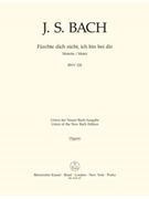 Fuerchte dich nicht ich bin bei dir for two four-part Mixed choirs A major BWV 228 -Motet- by Bach Johann Sebastian for