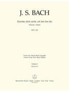 Fuerchte dich nicht ich bin bei dir for two four-part Mixed choirs A major BWV 228 -Motet- by Bach Johann Sebastian for
