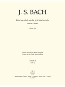 Fuerchte dich nicht ich bin bei dir for two four-part Mixed choirs A major BWV 228 -Motet- by Bach Johann Sebastian for