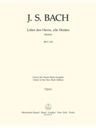 Lobet den Herrn alle Heiden BWV 230 -Motet for vier-Part Mixed Choir- by Bach Johann Sebastian for