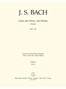 Lobet den Herrn alle Heiden BWV 230 -Motet for vier-Part Mixed Choir- by Bach Johann Sebastian for