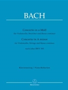 Concerto in A Minor BWV 593 by Bach Johann Sebastian - Schneider Joachim F - for Cello