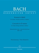 Concerto In D Minor Bwv 1052 by Bach Johann Sebastian for Violin and Piano