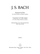 Concerto for Viola Strings and Basso continuo E-flat major -Reconstruction after the Cantatas BWV 1 by Bach Johann Sebastian for