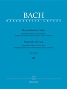 Musical Offering BWV 1079 -Volume 3: Canons for flute two violins obbligato harpsichord and basso by Bach Johann Sebastian for Fl/2V/Harp