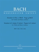 Sonatas In G Maje Minfugue In G Min by Bach Johann Sebastian - Wollny Peter - for Violin and Piano