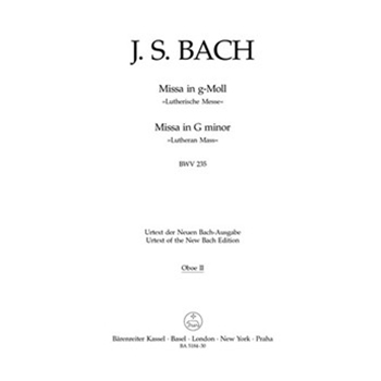 Mass G minor BWV 235 "Lutheran Mass 3" by Bach Johann Sebastian for