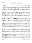 Mass G major BWV 236 "Lutheran Mass 4" by Bach Johann Sebastian for