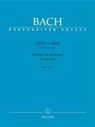 Partita In A Minor BWV 1013-Urtext by Bach Johann Sebastian for Flute Unaccompanied