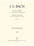 Concerto for 2 Violins BWV 1043 - BC Harpsichord part by Bach Johann Sebastian for Bass ClefHarps