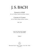 Concerto for 2 Violins BWV 1043 - 1st Violin part by Bach Johann Sebastian for Violin 1