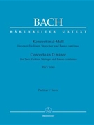 Concerto for 2 Violins BWV 1043 - full score by Bach Johann Sebastian for Full Score