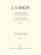 Concerto In A minor BWV1041 - BC/Harpsichord part by Bach Johann Sebastian for Bass ClefHarps