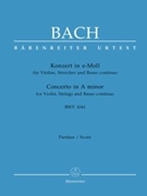 Concerto In A Minor Bwv1041 by Bach Johann Sebastian for Full Score
