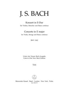 Concerto for Violin Strings and Basso Continuo E major BWV 1042 by Bach Johann Sebastian for