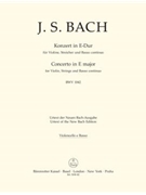 Concerto for Violin Strings and Basso Continuo E major BWV 1042 by Bach Johann Sebastian for