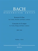 Concerto In E Major BWV 1042 by Bach Johann Sebastian for Full Score