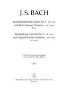 Brandenburg Concerto No. 1 and Original Version "Sinfonia" F major BWV 1046 BWV 1046a by Bach Johann Sebastian for