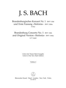 Brandenburg Concerto No. 1 and Original Version "Sinfonia" F major BWV 1046 BWV 1046a by Bach Johann Sebastian for