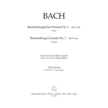 Brandenburg Concerto No. 1 and Original Version "Sinfonia" F major BWV 1046 BWV 1046a by Bach Johann Sebastian for