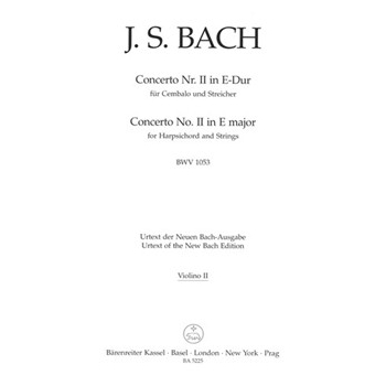 Concerto for Harpsichord and Strings Nr. 2 E major BWV 1053 by Bach Johann Sebastian for