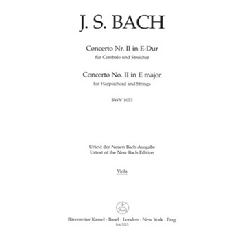 Concerto for Harpsichord and Strings Nr. 2 E major BWV 1053 by Bach Johann Sebastian for