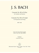 Concerto for Harpsichord and Strings Nr. 3 D major BWV 1054 by Bach Johann Sebastian for