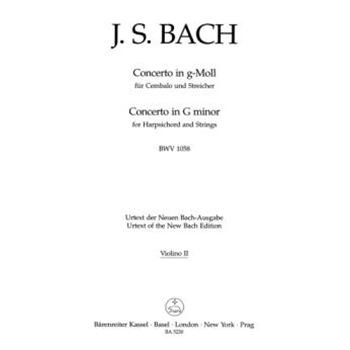 Concerto for Harpsichord and Strings G minor BWV 1058 by Bach Johann Sebastian for