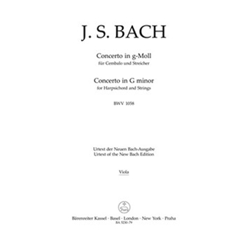 Concerto for Harpsichord and Strings G minor BWV 1058 by Bach Johann Sebastian for