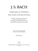 Early Versions of the Mass BWV 232 by Bach Johann Sebastian for