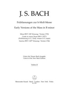 Early Versions of the Mass BWV 232 by Bach Johann Sebastian for