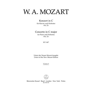 Concerto for Piano and Orchestra Nr. 21 C major K. 467 by Mozart Wolfgang Amadeus for