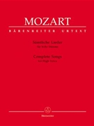 Complete Songs by Mozart Wolfgang Amadeus for High Voice Collection