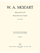 Missa brevis D major K. 194 (186h) by Mozart Wolfgang Amadeus for